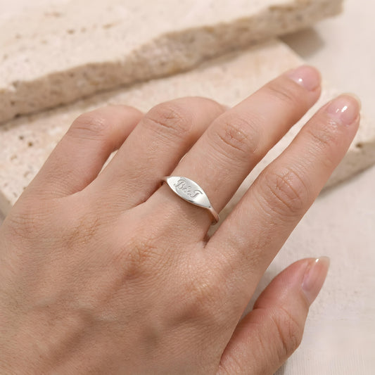 AELTOR β Personalized Stainless Steel Name Ring for Women