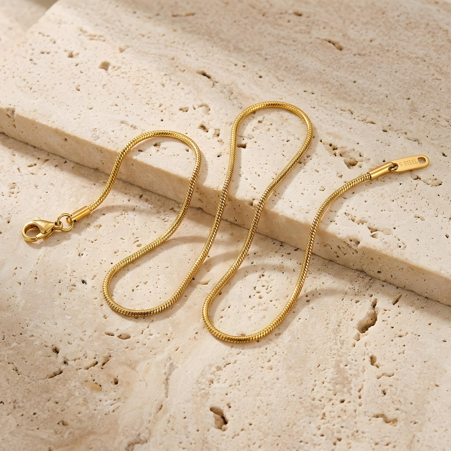 SOLÉRA — Stainless Steel Snake Chain Necklace
