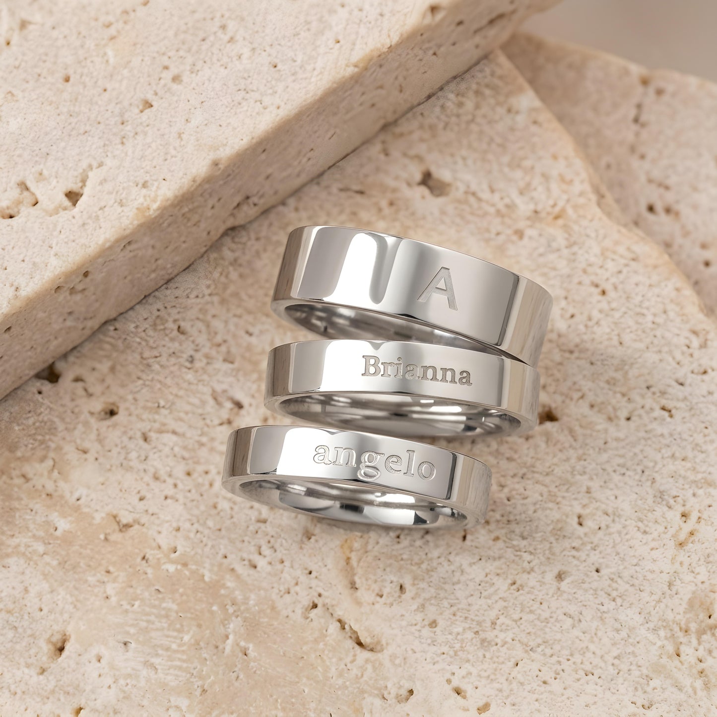 HINA — Personalized Stainless Steel Name Ring for Women
