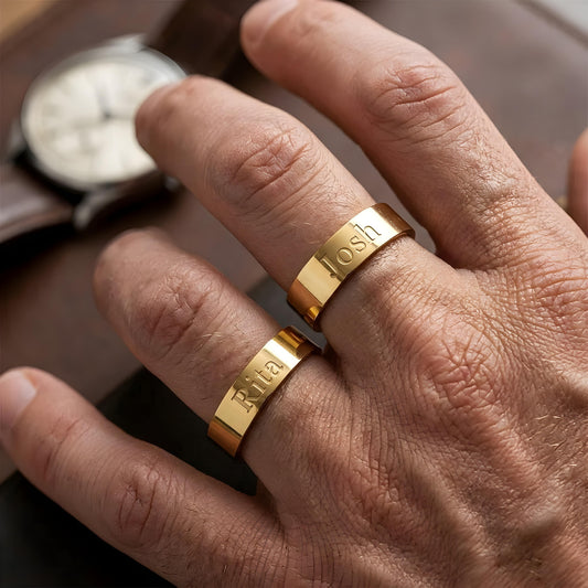 AKIRO — Personalized Stainless Steel Name Ring for Men