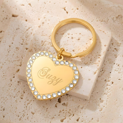 KOKORO — Personalized Stainless Steel Heart Pet Tag