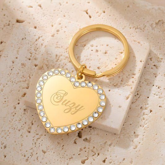KOKORO — Personalized Stainless Steel Heart Pet Tag