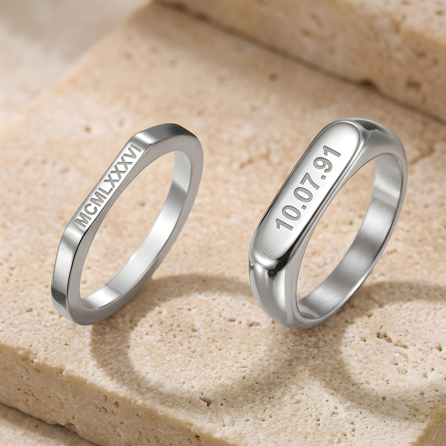 KAZU — Personalized Stainless Steel Signet Ring for Men