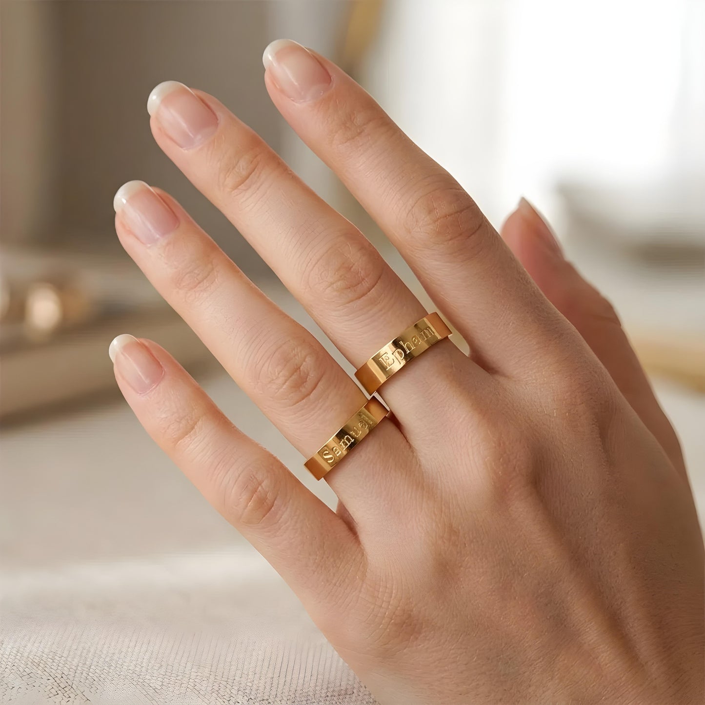YUME — Personalized Stainless Steel Name Ring for Women