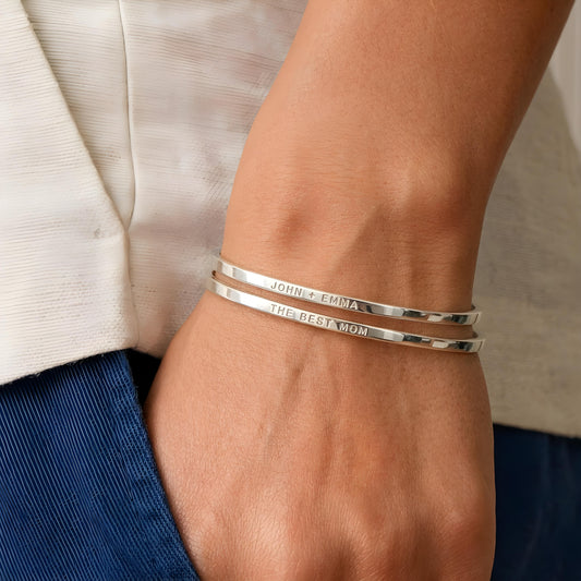 SORA — Personalized Stainless Steel Cuff Bracelet for Women
