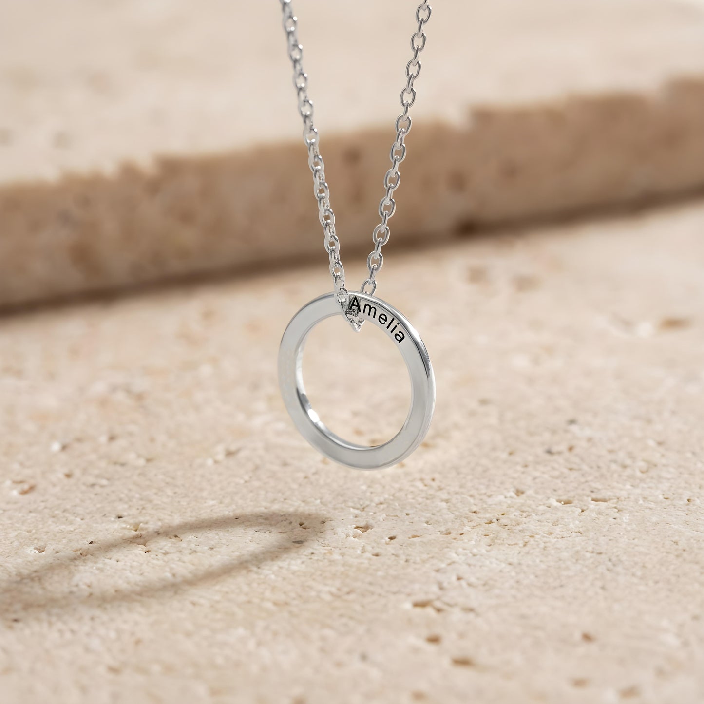 HIKARI — Personalized Round Pendant Necklace for Women