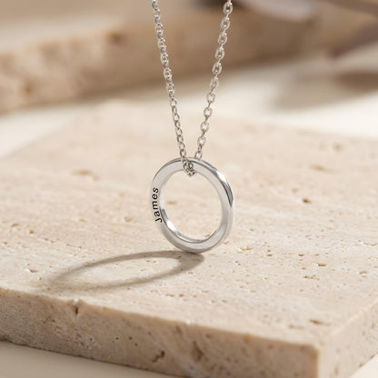 LUMERIS — Personalized Round Pendant Necklace for Men