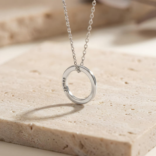 LUMERIS — Personalized Round Pendant Necklace for Men