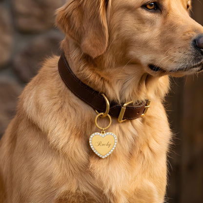 KOKORO — Personalized Stainless Steel Heart Pet Tag