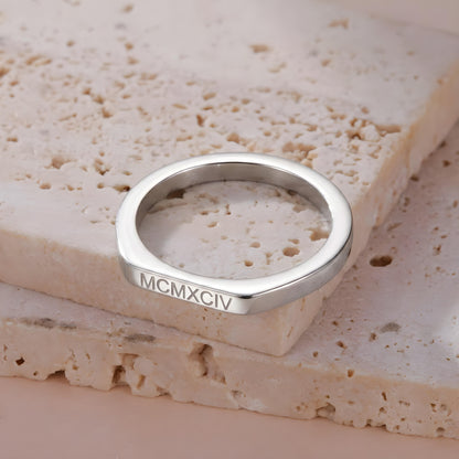KAZU — Personalized Stainless Steel Signet Ring for Men