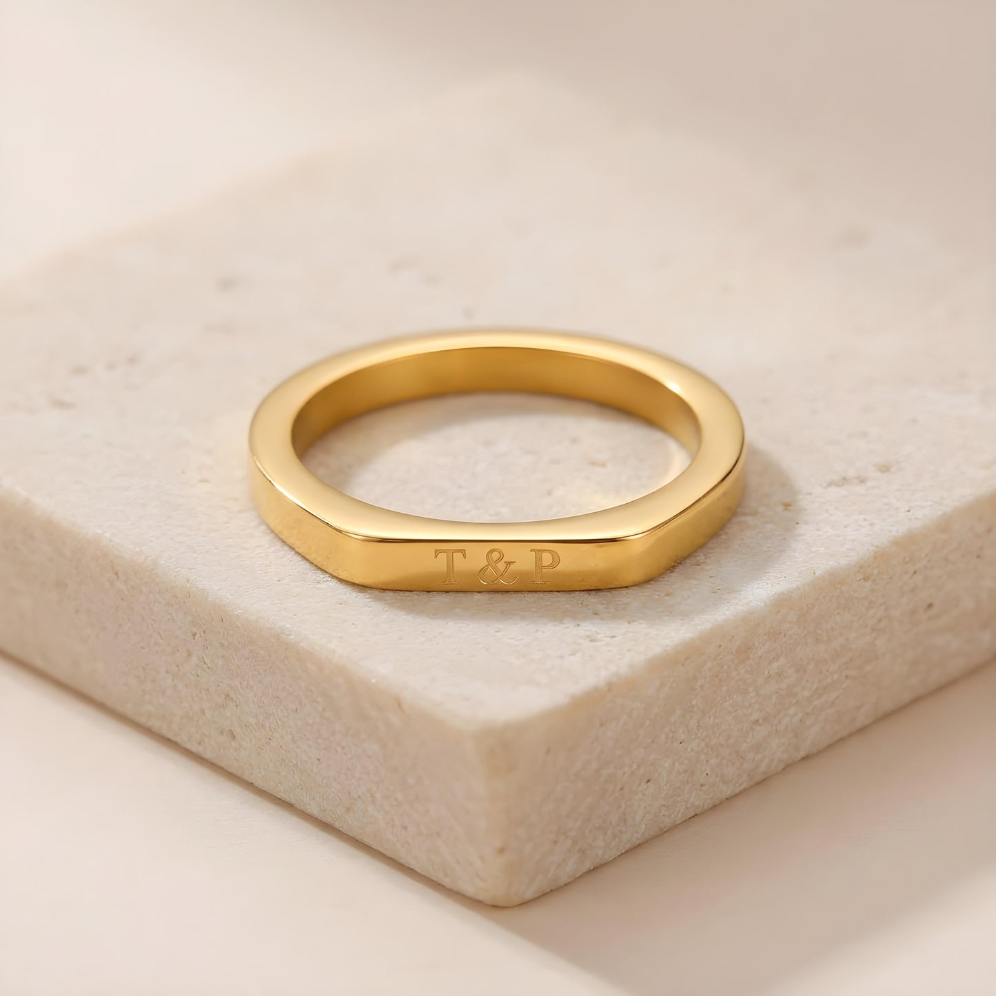 EMIKA — Personalized Stainless Steel Signet Ring for Women