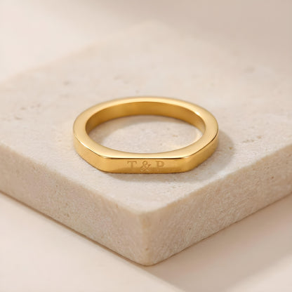 EMIKA — Personalized Stainless Steel Signet Ring for Women