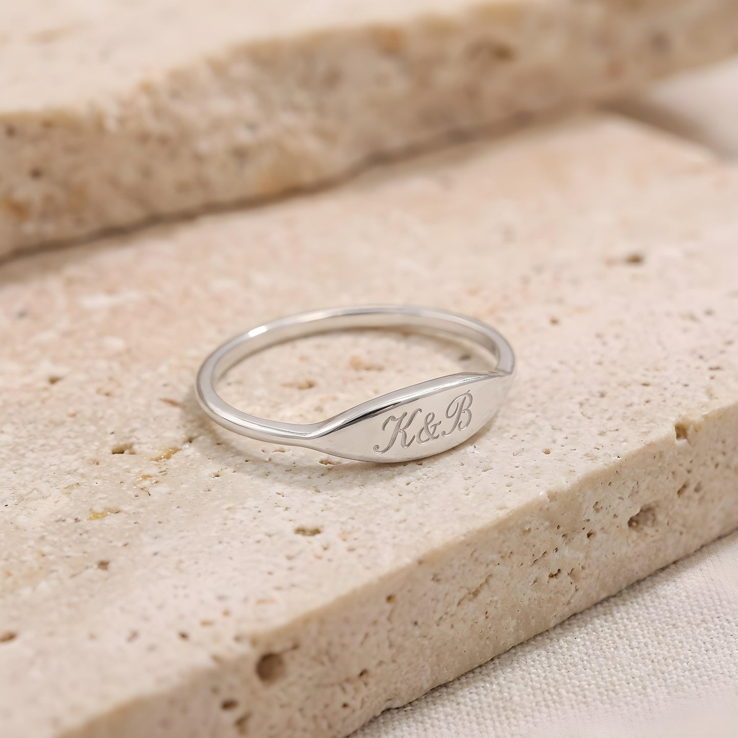 AELTOR — Personalized Stainless Steel Name Ring for Women