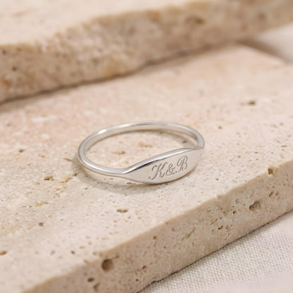 AELTOR — Personalized Stainless Steel Name Ring for Women