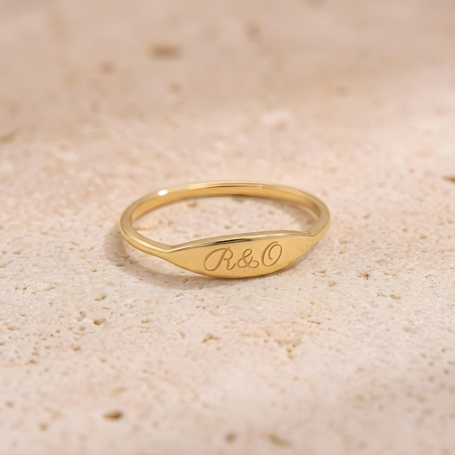 HANA — Personalized Stainless Steel Name Ring for Women