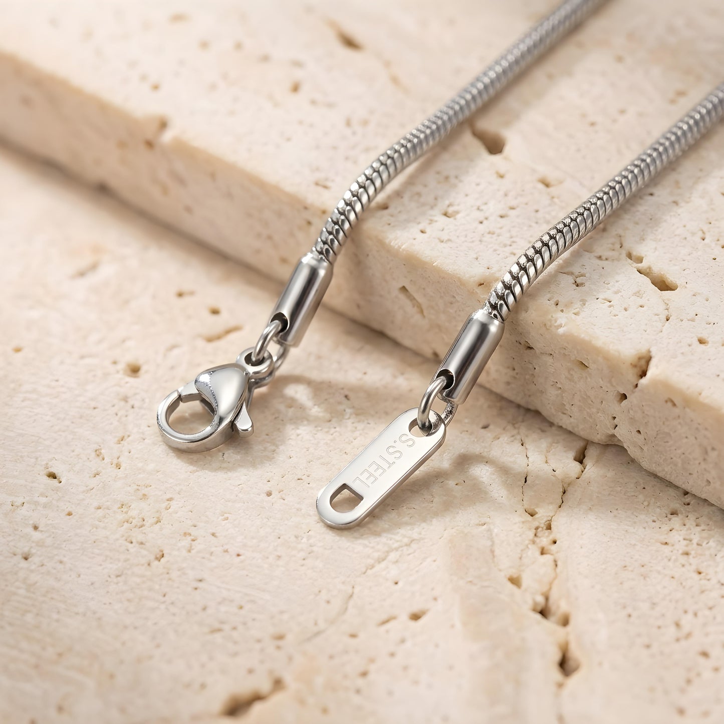 LUNARA — Stainless Steel Snake Chain Necklace