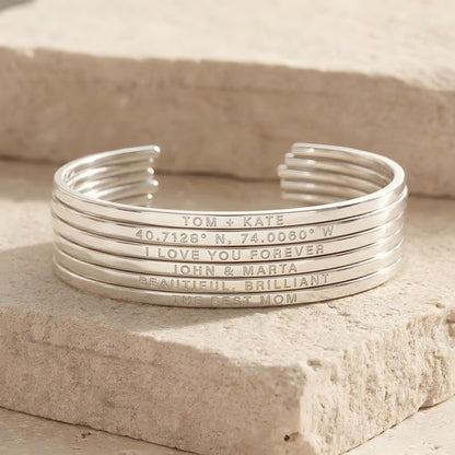 SORA — Personalized Stainless Steel Cuff Bracelet for Women