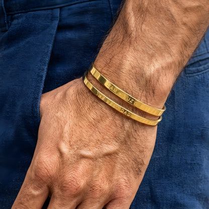 KAZURO — Personalized Stainless Steel Cuff Bracelet for Men
