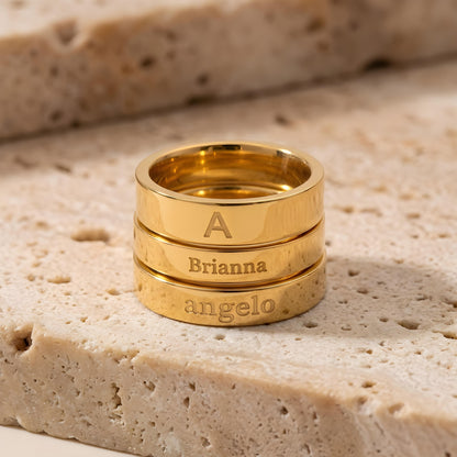 YUME — Personalized Stainless Steel Name Ring for Women