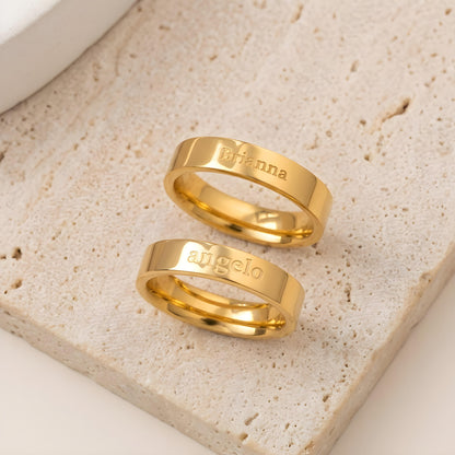 YUME — Personalized Stainless Steel Name Ring for Women