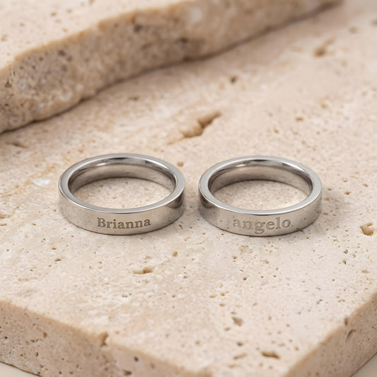 HINA — Personalized Stainless Steel Name Ring for Women