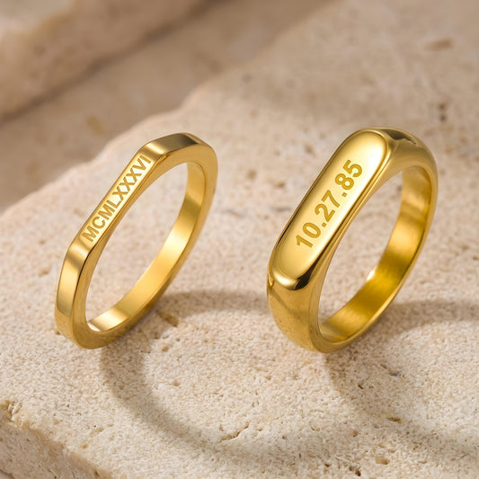 DAICHI — Personalized Stainless Steel Signet Ring for Men