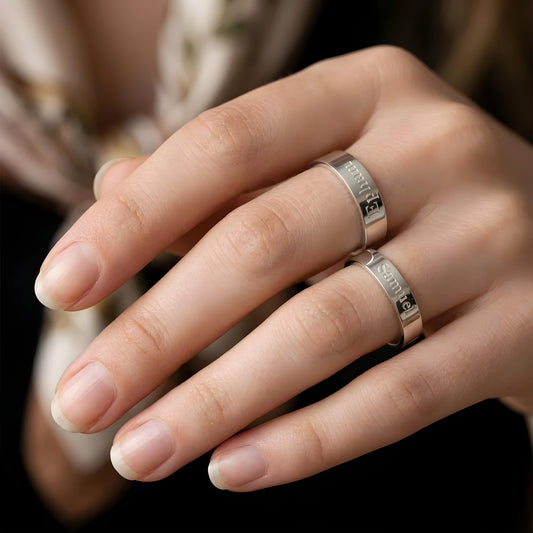 HINA — Personalized Stainless Steel Name Ring for Women