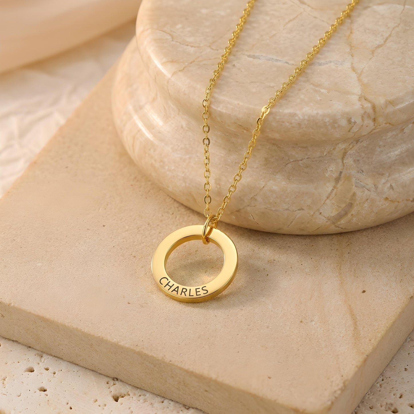 TAKUMI — Personalized Round Pendant Necklace for Men